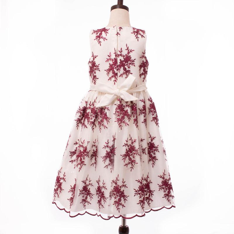 Flower Embellished Lace Dress